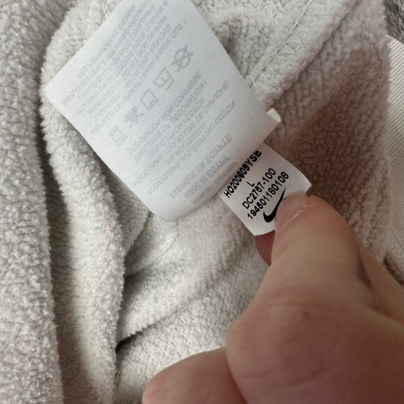 Nike Sportswear White Mens L Gray AOP Mini Swoosh Club Fleece Pullover‎ Hoodie - Picture 11 of 11